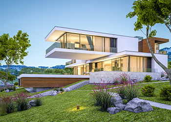 Moderner Hanggarten