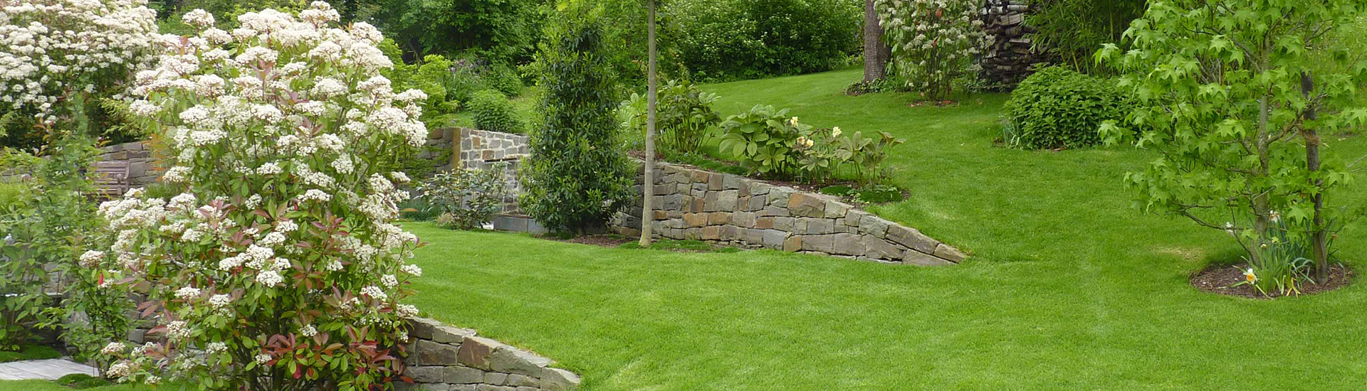 Garten mit Höhenunterschied